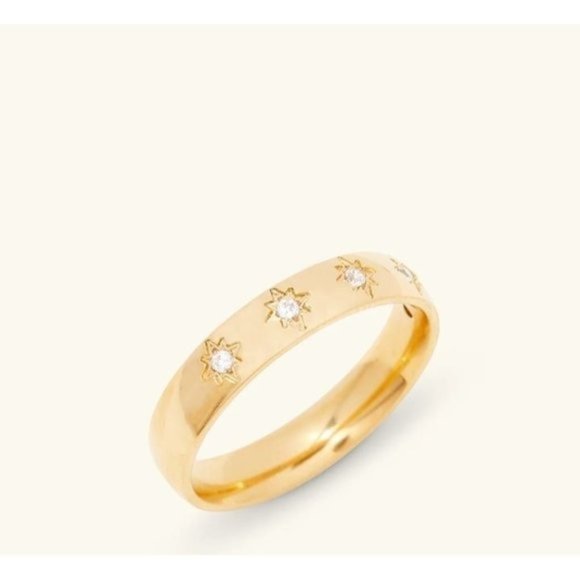 Ring Star Ring Gold Waterproof Ring Celestial Gold Ring Cosmic Ring BEAUTIFUL - Picture 4 of 8